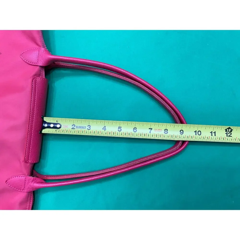 Authentic Longchamp Le Pliage Large NEO Orange Nylon Tote Shoulder bag - Picture 9 of 10